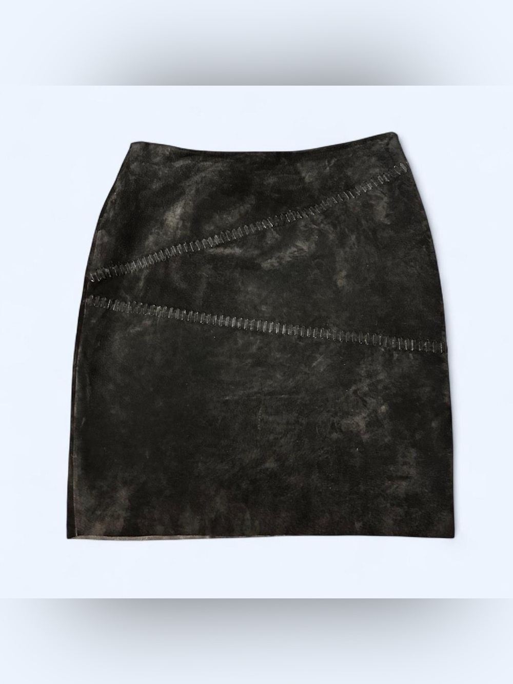 Grunge Black Leather Suede Skirt by Outfit JPR Leather!